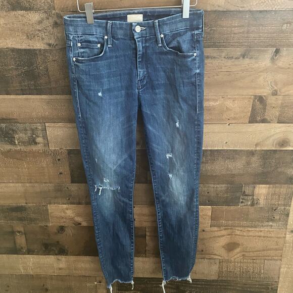 Mother Looker Ankle Chew in Breaking the Law Womens‎ Size 26 Skinny Raw Hem - Picture 1 of 9
